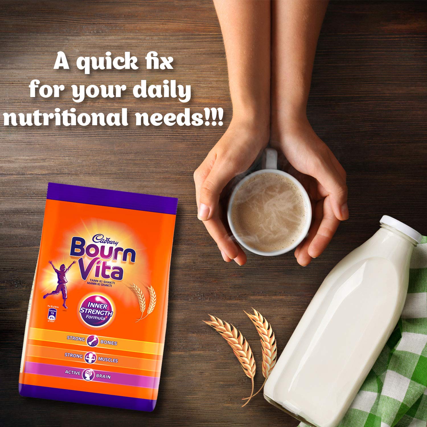 Bournvita  Chocolate Health-Drink - Pouch - 75 g