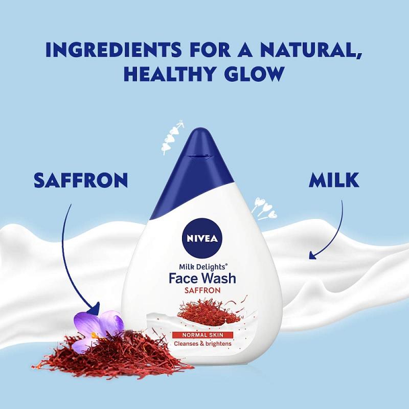 Nivea Milk Delights Face Wash - Saffron - 100 ml