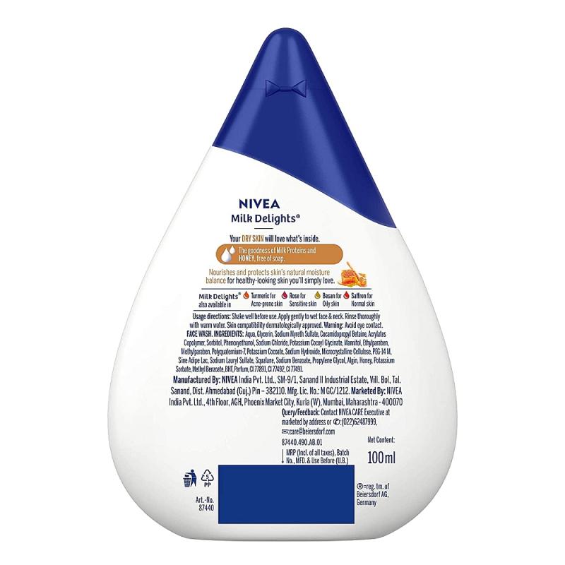 Nivea Milk Delights Face Wash - Honey - 100 ml