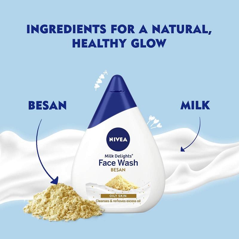 Nivea Milk Delights Face Wash - Besan - 100 ml