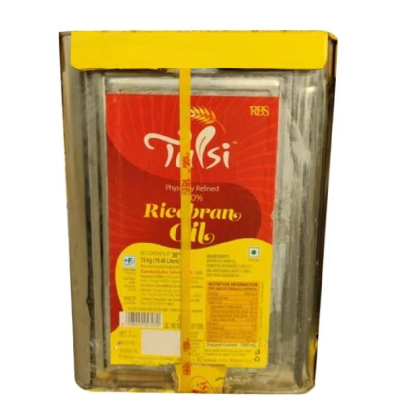 Tulsi Rice Bran Oil - 15 L Tin (Pipa)
