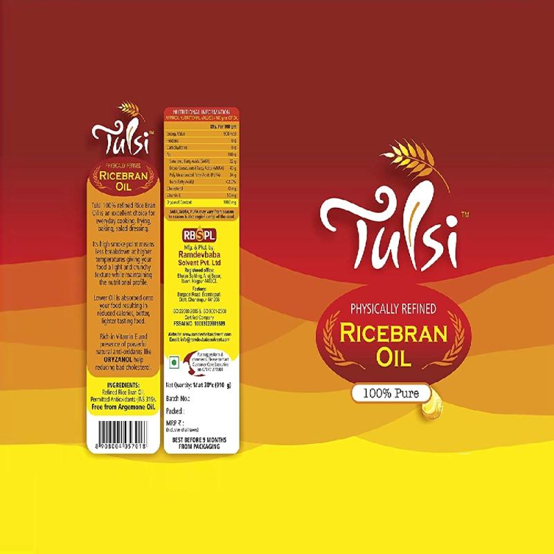 Tulsi Rice Bran Oil - 5 lit