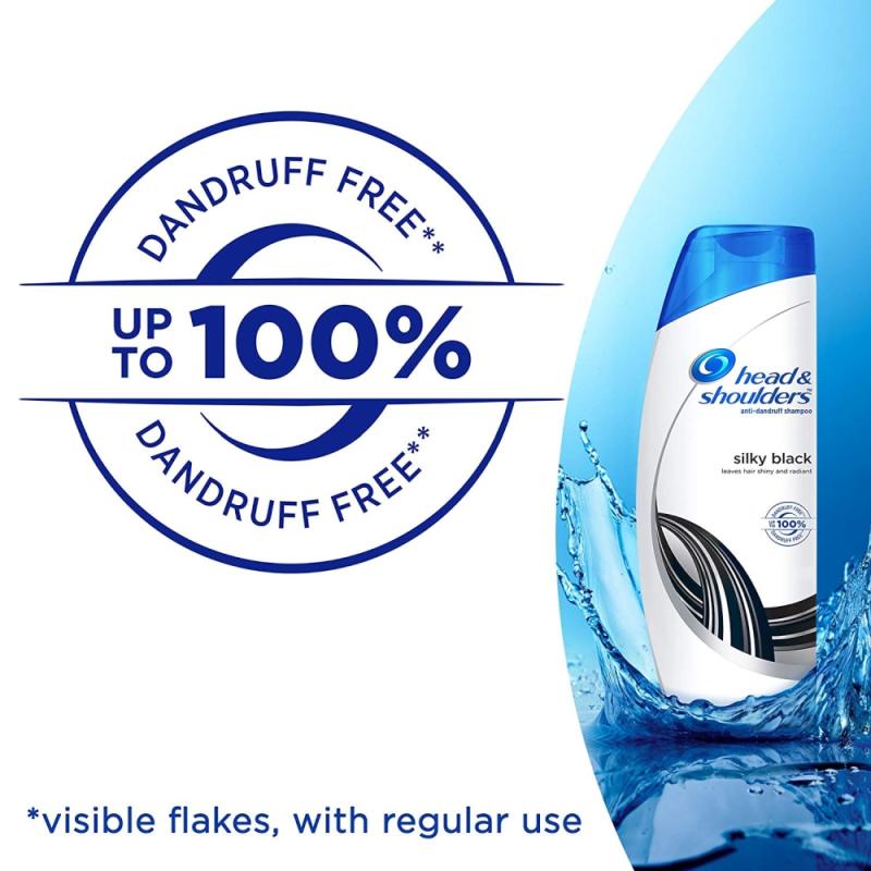 Head & Shoulders Silky Black Anti-Dandruff Shampoo - 180 ml