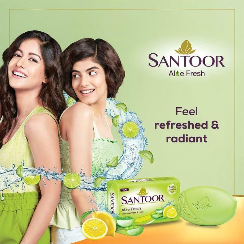 Santoor Aloe Fresh Soap - 5x125 g