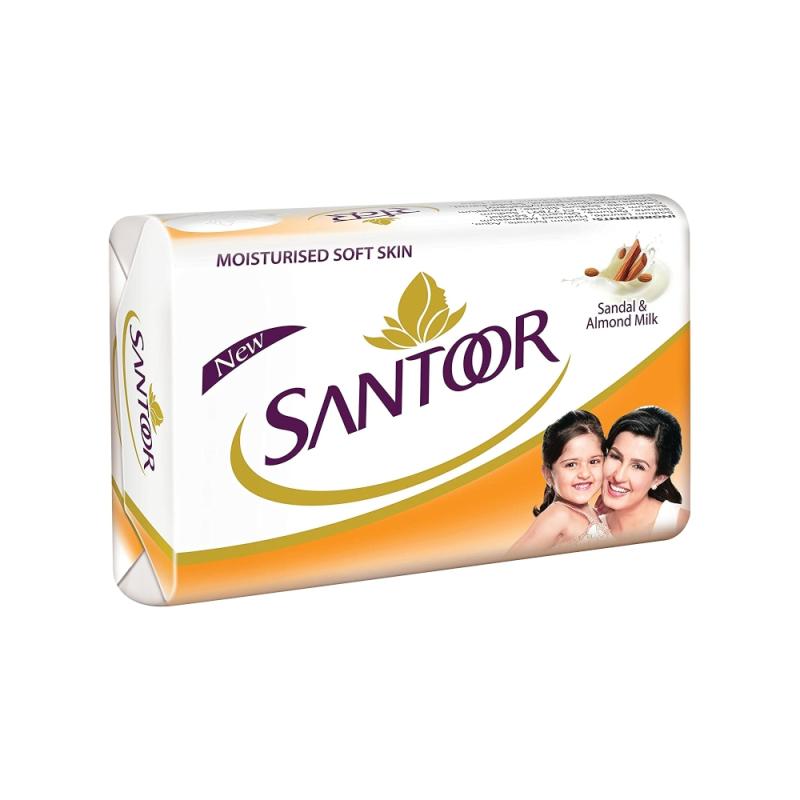 Santoor Sandal & Almond Milk Soap - 100 g