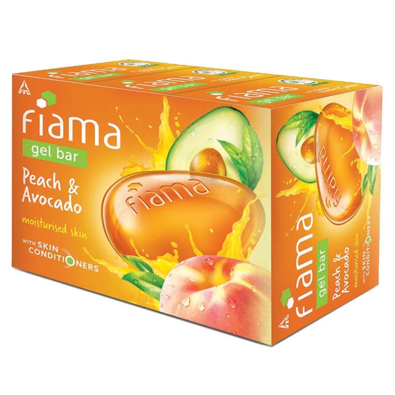 Fiama Peach & Avocado Gel Bar - 3x125 g