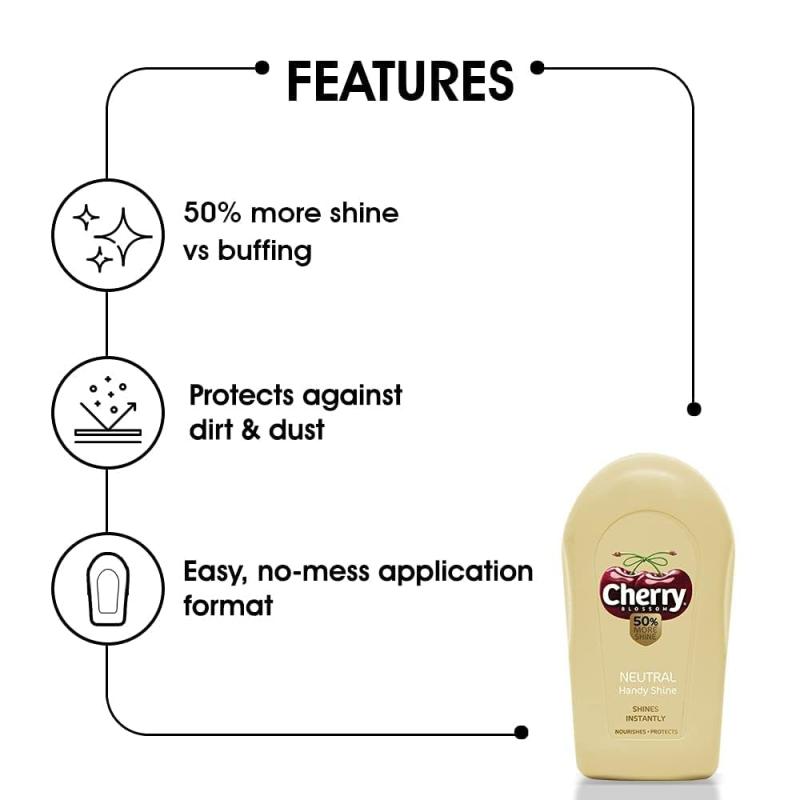 Cherry Blossom Neutral Handy Shine Shoe Polish Sponge - 1 pcs