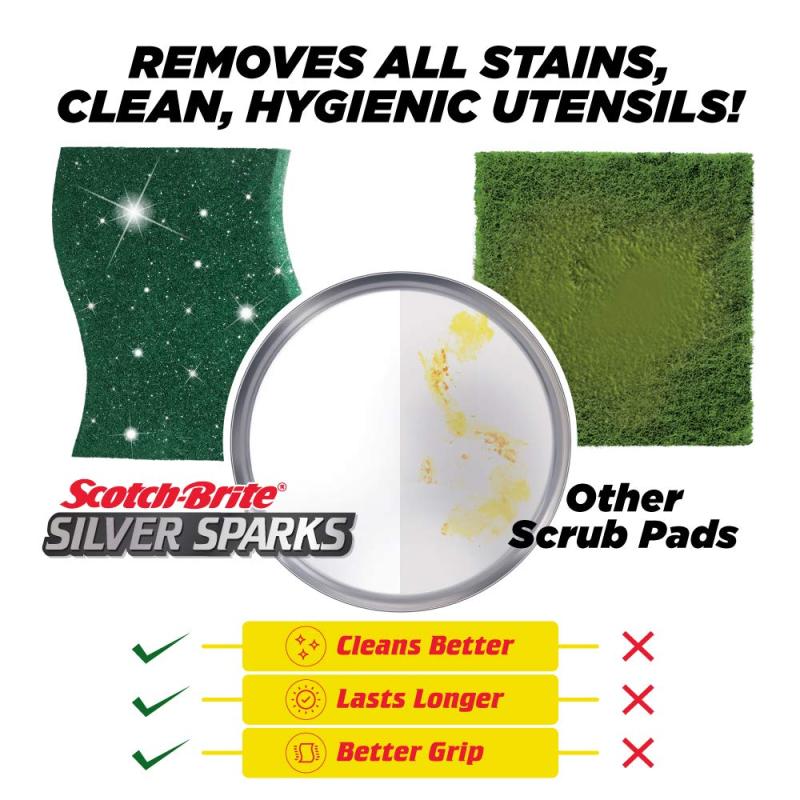 Scotch Brite Silver Spark Scrub Pad - 1 pcs