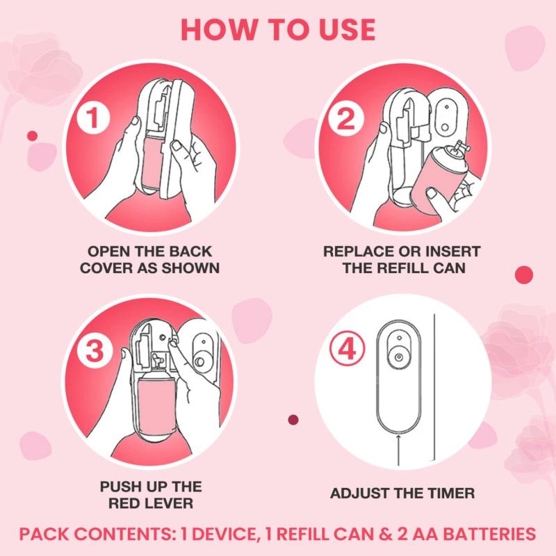 Godrej Aer Matic Kit-Petal Crush Pink - Machine + Refill 225 ml