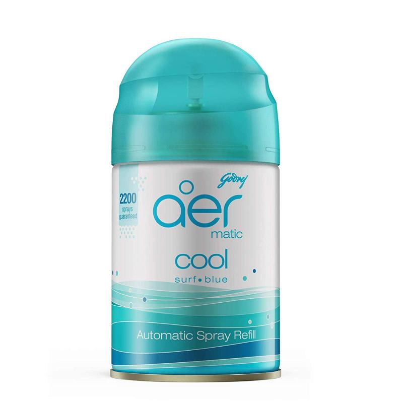 Godrej Aer Matic Air Freshener - Cool Surf Blue Refill - 225 ml