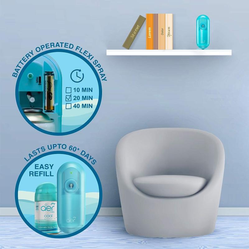 Godrej Aer Matic Air Freshener - Cool Surf Blue Refill - 225 ml