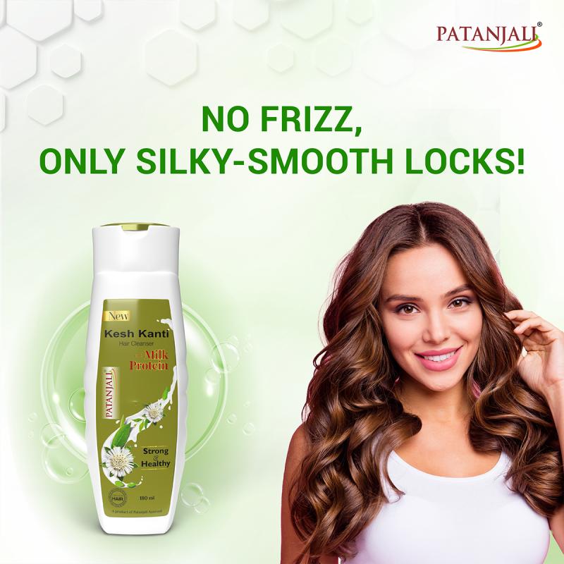 Patanjali Kesh Kanti Milk Protein Hair Cleanser - 180 ml